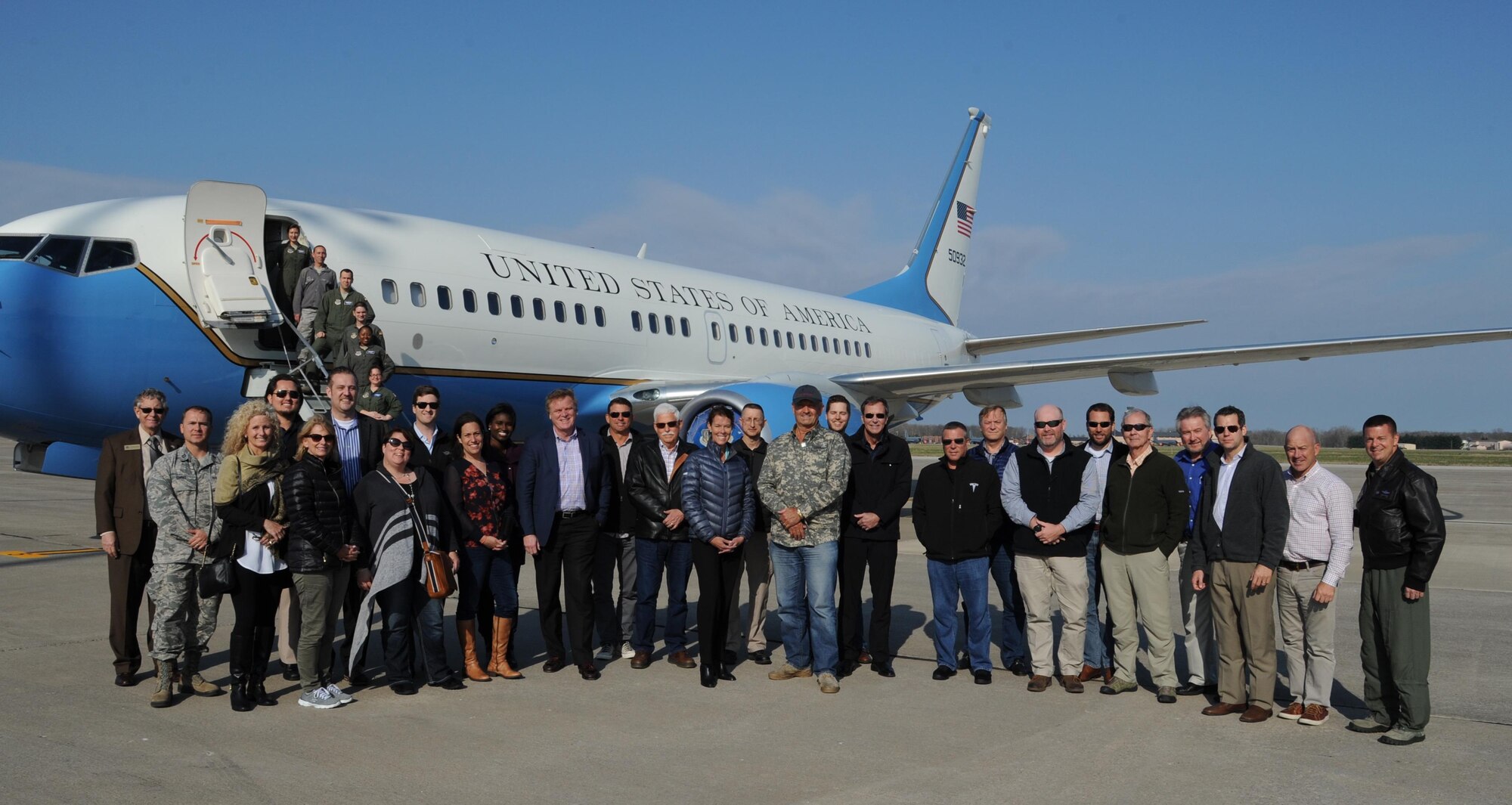 Nearly 30 civic leaders from the Tampa Bay area visited Scott Air Force Base, Illinois, as part of the 927 ARW civic leader flight, March 23-24, 2017. The overnight event allowed the civilians to visit three Air Force Reserve wings, and gain an understanding of life as a Citizen Airman. (U.S. Air Force photo by Tech Sgt. Peter Dean)