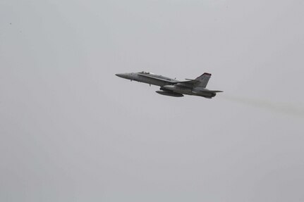 An F/A-18C Hornet with Marine Fighter Attack Squadron (VMFA) 232 takes off from Marine Corps Air Station (MCAS) Iwakuni, Japan, March 22, 2017. The squadron left MCAS Miramar, Calif., March 11, 2017, and arrived at MCAS Iwakuni March 15. The squadron is part of the Unit Deployment Program and helps provide air support to III Marine Expeditionary Force through training and combat operations. 