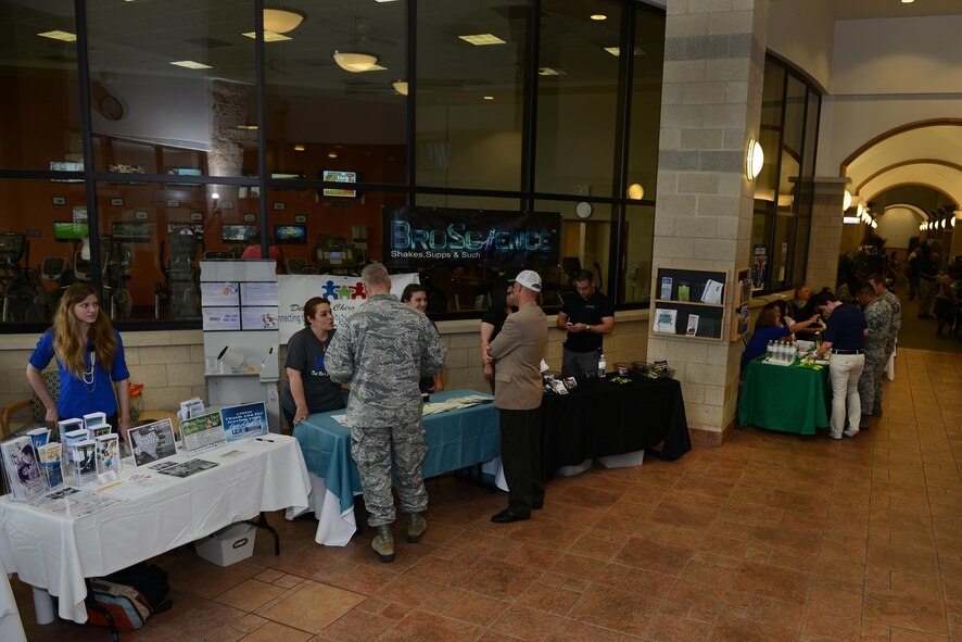 The Losano Fitness Center held the second annual ‘FitFamilies Health Fait & Expo’ on Laughlin Air Force Base, Texas, March 22, 2017. The expo was aimed at bringing people together and promoting different ways to stay healthy, featuring various on-base and off-base agencies. (U.S. Air Force photo/ Airman 1st Class Benjamin N. Valmoja)