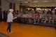 U.S. Air Force Airman 1st Class Kaitlynn Campbell, 316th Training Squadron student, performs the poem “the Crickets have Arthritis” during “Goodfellow’s Got Talent” at the event center on Goodfellow Air Force Base, Texas, March 24, 2017. The poem is about a meeting a bed-ridden boy in a hospital. (U.S. Air Force photo by Staff Sgt. Joshua Edwards/Released)