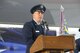 Brig. Gen. Patrick Doherty, former 82nd Training Wing commander, at Sheppard Air Force Base, Texas, and new 19th Air Force commander, headquartered at Joint Base San Antonio-Randolph makes his remarks during the change of command ceremony March 28, 2017. More than 32,000 members of 19th Air Force operate more than 1,350 aircraft from 29 different aircraft models.  Members of the 19th Air Force are responsible for training aircrews, air battle managers and weapons directors, plus Air Force Academy Airmanship Programs and Survival, Evasion, Resistance and Escape training. (U.S. Air Force photo by Joel Martinez)