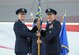 Lt. Gen. Darryl Roberson, commander of Air Education and Training Command, passes the 19th Air Force guidon to Brig. Gen. Patrick J. Doherty, during the 19th Air Force change of command ceremony March 28, 2017, at Joint Base San Antonio-Randolph, Texas.  Members of the numbered Air Force unit will oversee 19 training locations, with 16 total force wings, 10 active duty, one Air Force Reserve and five Air National Guard units.  More than 32,000 members of 19th Air Force operate more than 1,350 aircraft from 29 different aircraft models.  Members of the 19th Air Force are responsible for training aircrews, air battle managers and weapons directors, plus Air Force Academy Airmanship Programs and Survival, Evasion, Resistance and Escape training.(U.S. Air Force photo by Joel Martinez)