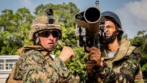 Sri Lankan Marines get hands-on training with U.S. Marine equipment during a Theater Security Cooperation training event at Sri Lanka Naval Base, Trincomalee, Nov. 24, 2016. This bilateral training allows the two militaries to share tactics and procedures that help build and maintain military readiness, and increase humanitarian assistance and disaster relief preparedness. The 11th Marine Expeditionary Unit, part of the Makin Island Amphibious Ready Group, is operating in the U.S. 7th Fleet’s area of responsibility in support of security and stability in the Indo-Asia-Pacific region.