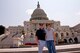 U.S. Air Force Reserve Master Sgt. Jeff and Eva Walston pose for a photo on the steps of the United States Capitol, July 30, 2014, while on their second trip to Washington, D.C.  This was the couple’s second educational trip to the Nation’s Capital in preparation for Eva’s future Citizenship test. (Courtesy photo)