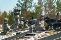 U.S. Army Reserve Soldiers perform ground qualification during Operation Cold Steel at Fort McCoy, Wis., March 15, 2017. Operation Cold Steel is the U.S. Army Reserve's crew-served weapons qualification and validation exercise to ensure that America's Army Reserve units and Soldiers are trained and ready to deploy on short-notice and bring combat-ready and lethal firepower in support of the Army and our joint partners anywhere in the world. (U.S. Army Reserve photo by Spc. Maurice Cheeks, 319th Medical Detachment)