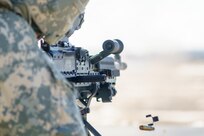 A U.S. Army Reserve Soldier completes ground qualification on the M2 .50 caliber machine gun during Operation Cold Steel at Fort McCoy, Wis., March 15, 2017. Operation Cold Steel is the U.S. Army Reserve's crew-served weapons qualification and validation exercise to ensure that America's Army Reserve units and Soldiers are trained and ready to deploy on short-notice and bring combat-ready and lethal firepower in support of the Army and our joint partners anywhere in the world. (U.S. Army Reserve photo by Spc. Maurice Cheeks, 319th Medical Detachment)