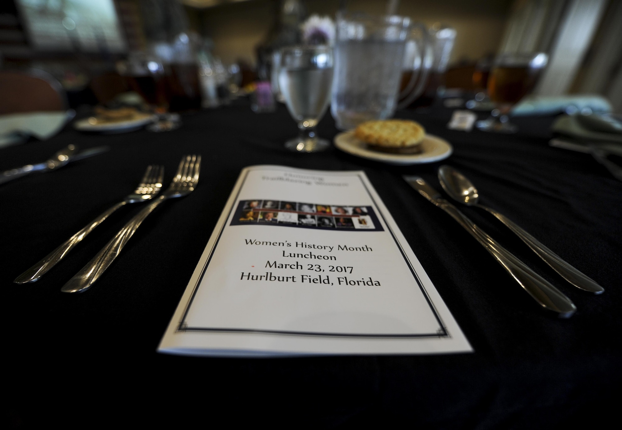 The 1st Special Operations Wing held a luncheon in honor of Women's History Month at Hurlburt Field, Fla., March 23, 2017. Women’s History Month honors and celebrates the struggles and achievements of American women throughout the history of the United States.  (U.S. Air Force photo by Airman 1st Class Dennis Spain)