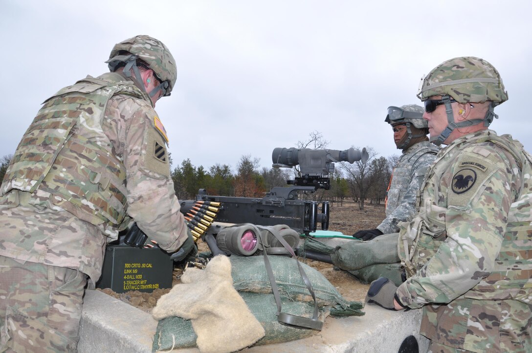 Lt. Gen. Charles D. Luckey visits America's Army Reserve Soldiers at Operation Cold Steel March 26 -28, 2017. During the visit he emphasized the importance of the historic operation and praised the tremendous efforts of all Soldiers that were participating. "Operation Cold Steel directly gets at our Tribe's vision of being the most capable, combat-ready and lethal ‎federal reserve force in the history of our nation," said Luckey. (U.S. Army Reserve photo by Maj. LeVar Armstrong)