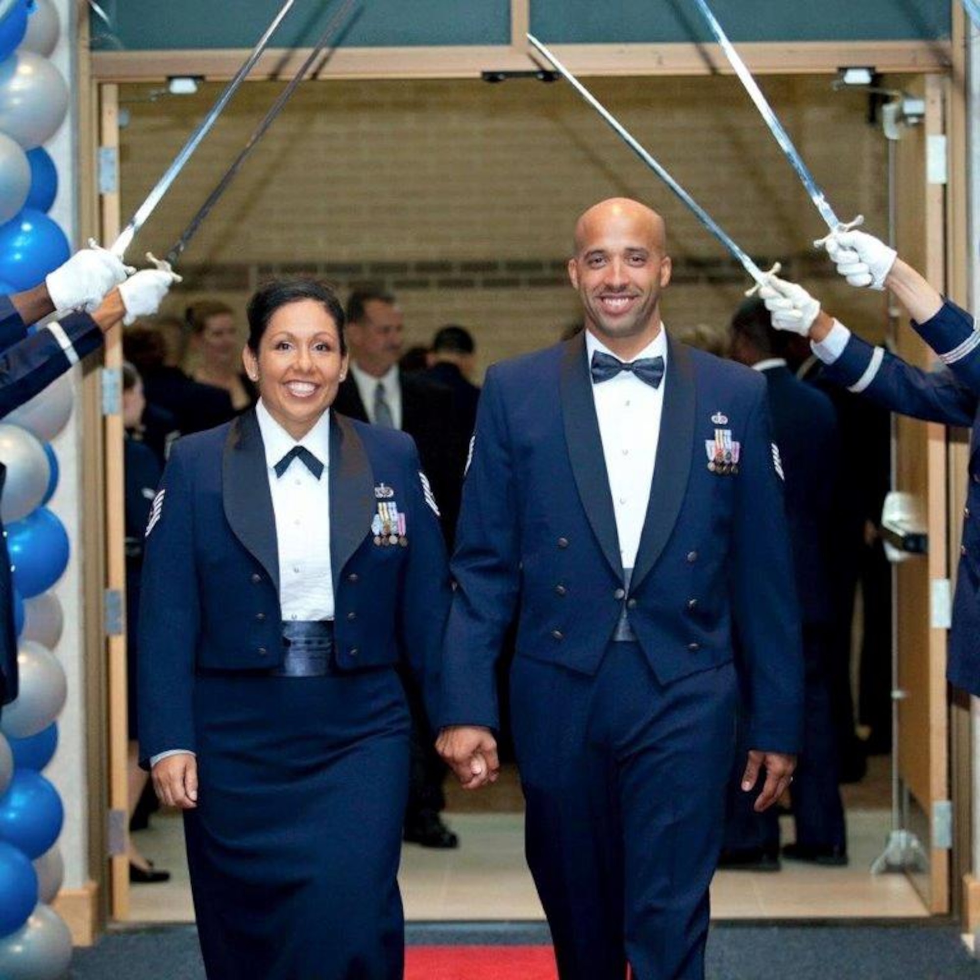 Tech. Sgt. Terrance Williams, the 22nd Security Forces Squadron resources NCO in charge, and his wife, Tech. Sgt. Nichol Williams, now a retired master sergeant, attend the Air Force Gala in February 2012, at McConnell Air Force Base, Kan. After his battle with depression, anxiety, alcoholism, post-traumatic stress disorder and a suicide attempt, Terrance said his wife’s support was one of the most important aspects to his recovery. (Courtesy photo)