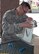 Tech Sgt. Jason DeMott of the 311th Training Squadron completes one of his assigned duties at the Hilltop Track March 11 during the unit's combat dining-in. (Photo Credit: Mr. Brian Lepley (Presidio))