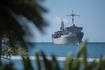 The Emory S. Land-class submarine tender USS Frank Cable (AS 40) arrived at Joint Base Pearl Harbor-Hickam, Mar. 22, 2017. Frank Cable is en route to Portland, Oregon, for its dry-dock phase maintenance availability. 