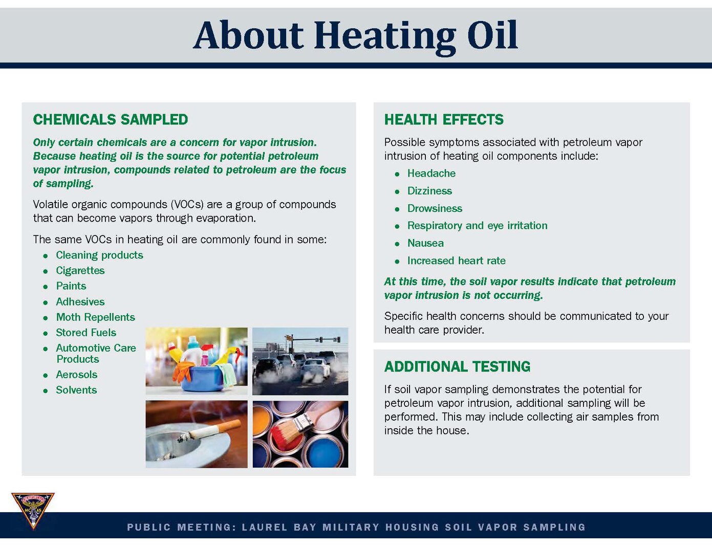 Laurel Bay Military Housing: Soil Vapor Sampling Open House 