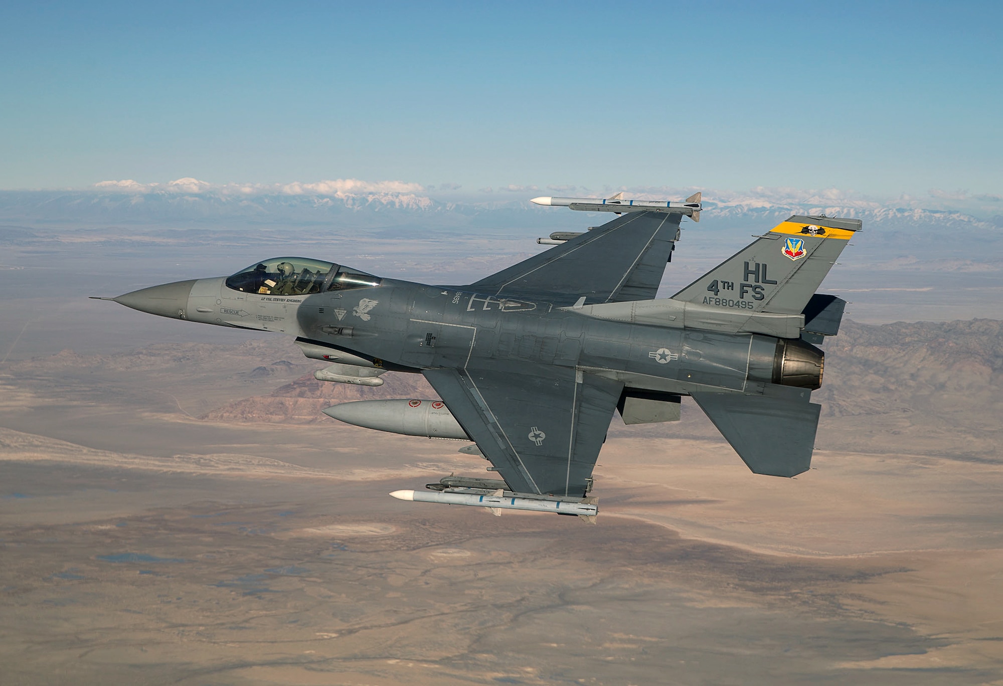 An F-16 Viper aircraft from the 4th Fighter Squadron in flight. (Courtesy photo) 
