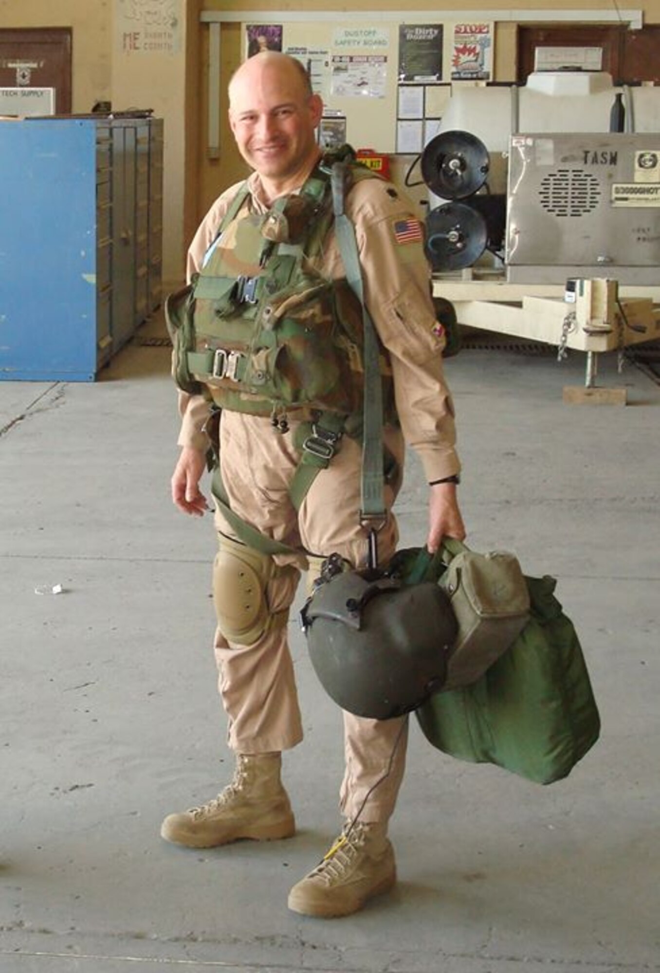 Lt. Col. Richard Rubin, 92nd Aerospace Medicine Squadron flight surgeon, poses for a photo during his deployment in Afghanistan. Rubin was working with the ophthalmology branch at the Aeromedical Consultation Service, School of Aerospace Medicine in San Antonio in 2006 when he was recommended by his boss to work with NASA due to his expertise. (Courtesy photo)