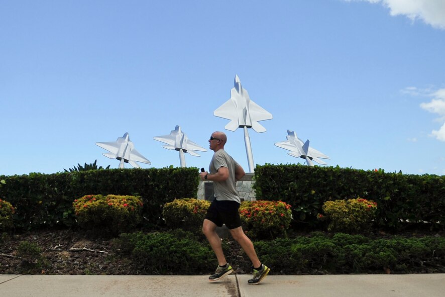 Volunteers jog on the running path overlooking Pearl Harbor during the 6th Annual Tactical Air Control Party (TACP) Association’s Remembrance Run on Joint Base Pearl Harbor-Hickam, Hawaii, March 30, 2017.  Members of the 25th Air Support Operations Squadron organized and participated in a 24-hour run challenge.  The TACP Association seeks to “remember the fallen, honor the living, and aid brothers in need,” by providing support to TACPs who were wounded and assisting the families of those killed in action.  The event is held world-wide, with every TACP unit starting the run at noon local time.  (U.S. Air Force photo by Tech. Sgt. Heather Redman)