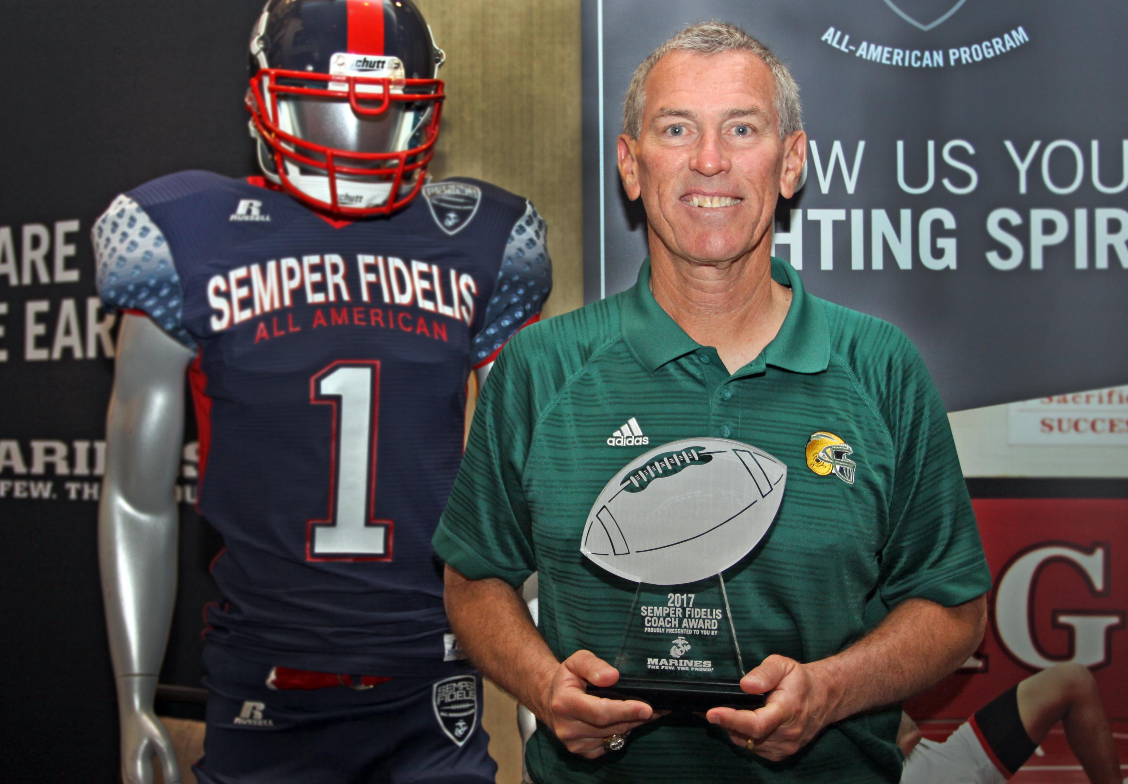 2017 Los Angeles Glazier Football Clinic Semper Fi Coach Award