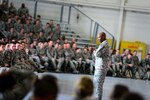 During a recent message to Airmen, Chief Master Sgt. of the Air Force Kaleth O. Wright addresses Airmen about the responsibility that every Airman has to stop sexual assault. (Courtesy photo)