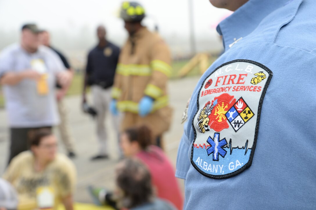 Marine Corps Logistics Base Albany emergency responders participate in Exercise Vigilant Guard aboard the installation, March 29. 
