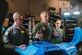 Maj. Denial Cox, the Office of the Command Surgeon medical director for en route care, briefs congressional staff members on flight surgical capabilities during the 2017 Rapid Global Mobility Airpower Orientation at Joint Base Andrews, Md., March 31, 2017. (U.S. Air Force photo/Senior Airman Delano Scott)