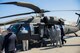 Lt. Gen. L. Scott Rice, director of the Air National Guard, is shown the UH-60 “Blackhawk” used during a scenario to showcase the 188th Wing’s remote air, zonal operations, reach back-processing, assessment and dissemination (RAZORBack PAD) March 31, 2017, while visiting Ebbing Air National Guard Base, Fort Smith, Ark. The RAZORBack PAD was used to show how 188th Airmen can monitor video footage from aircraft while in a mobile location. (U.S. Air National Guard photo by Tech. Sgt. Chauncey Reed)