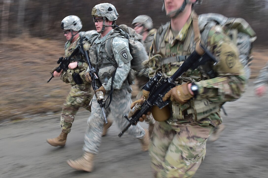 Comanche Paratroopers Execute Tactical Foot March