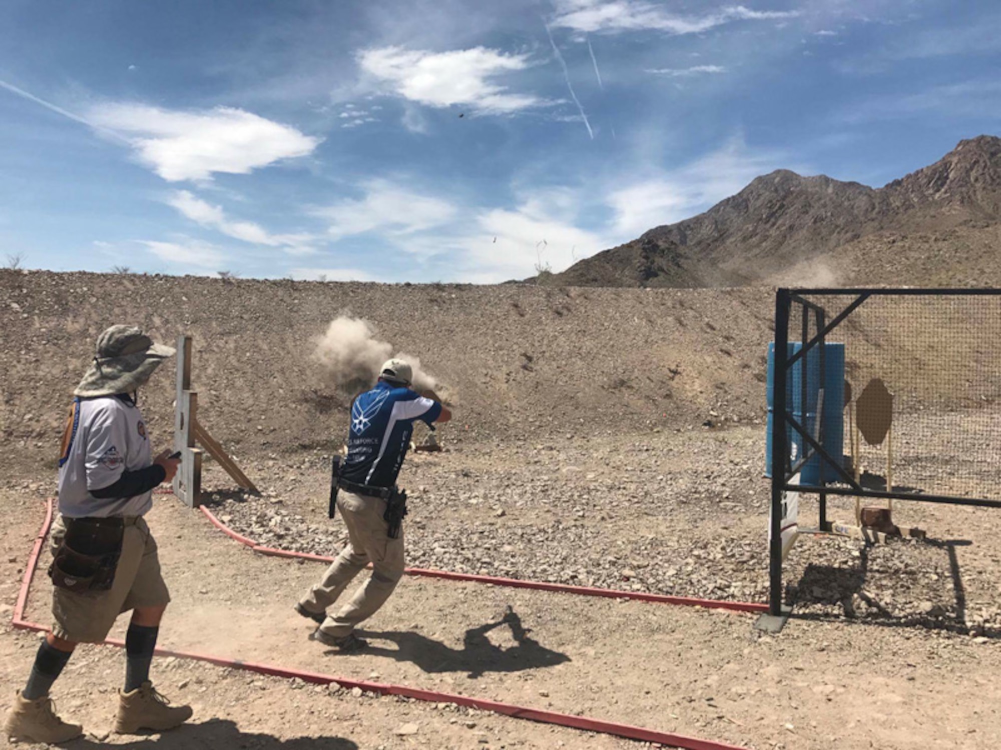 Tech Sgt. Eric Crotsley of the 552nd Maintenance Squadron at Tinker Air Force Base, Oklahoma, competes in the open division of the Multigun Nationals on April 12-17 in Boulder City, Nevada. Crotsley finished 11th. 