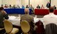 Dr. Scott LaFevers (standing), Wayne County Military Affairs Committee chairman, speaks to attendees of the Headquarters 9th Air Force Civic Leader Forum, April 26, 2017, Shaw Air Force Base, S.C. LaFevers highlighted how the MAC aids and supports Airmen at Seymour Johnson Air Force Base, N.C. (U.S. Air Force photo by Tech. Sgt. Amanda Dick)