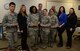 Volunteer victim advocates and representatives from the McChord Field Sexual Assault Prevention and Response office pose for a photo with 62nd Airlift Wing leadership, April 27, 2017, at Joint Base Lewis-McChord, Wash. Leadership honored six victim advocates for volunteering more than 4,000 collective hours to helping Airmen (U.S. Air Force photo/Senior Airman Jacob Jimenez).   