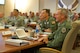 U.S. Air Force Gen. Terrence J. O'Shaughnessy (right), Pacific Air Forces (PACAF) commander and Maj. Gen. Mark Dillon (center), PACAF vice commander, listen to briefings during the spring Commander's Conference at Joint Base Pearl Harbor-Hickam, Hawaii April 25, 2017. The goal for the conference is to continue developing the warfighter and preparing PACAF leaders to remain poised to retain the competitive advantage in this evolving theater of operations. (U.S. Air Force photo by Tech. Sgt. Kamaile Chan)