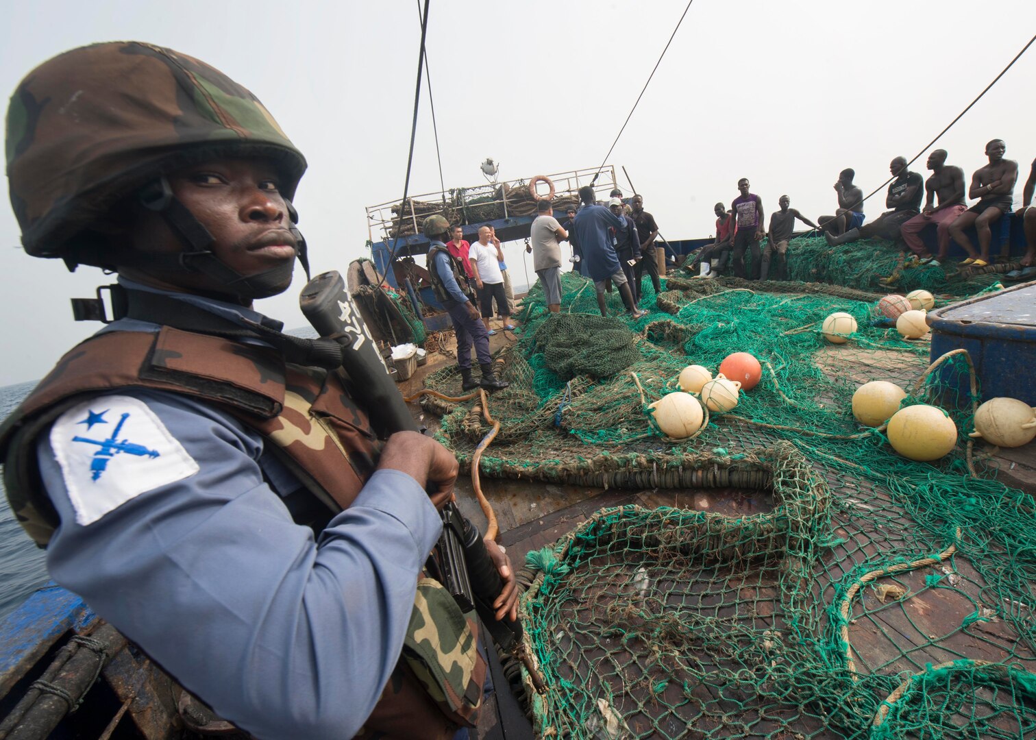 In February 2016, collaboration among four West African nations, with assistance from the U.S. and France,
allowed African navies to track and interdict a hijacked vessel in the Gulf of Guinea.