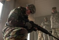 Spc. Wantae Seong, 760th Engineer Company, 411th Engineer Brigade, performs a functions check of the M4 Carbine at the 2017 Combined Best Warrior Competition, Joint Base McGuire-Dix-Lakehurst, New Jersey, April 25, 2017. The Combined Best Warrior Competition will decide which enlisted soldier and noncommissioned officer will represent the 412th Theater Engineer Command, 416th Engineer Command and 76th Operational Response Command at the United States Army Reserve Command Best Warrior Competition at Fort Bragg, North Carolina in June (U.S. Army Reserve Photo by Spc. Sean Harding/Released).