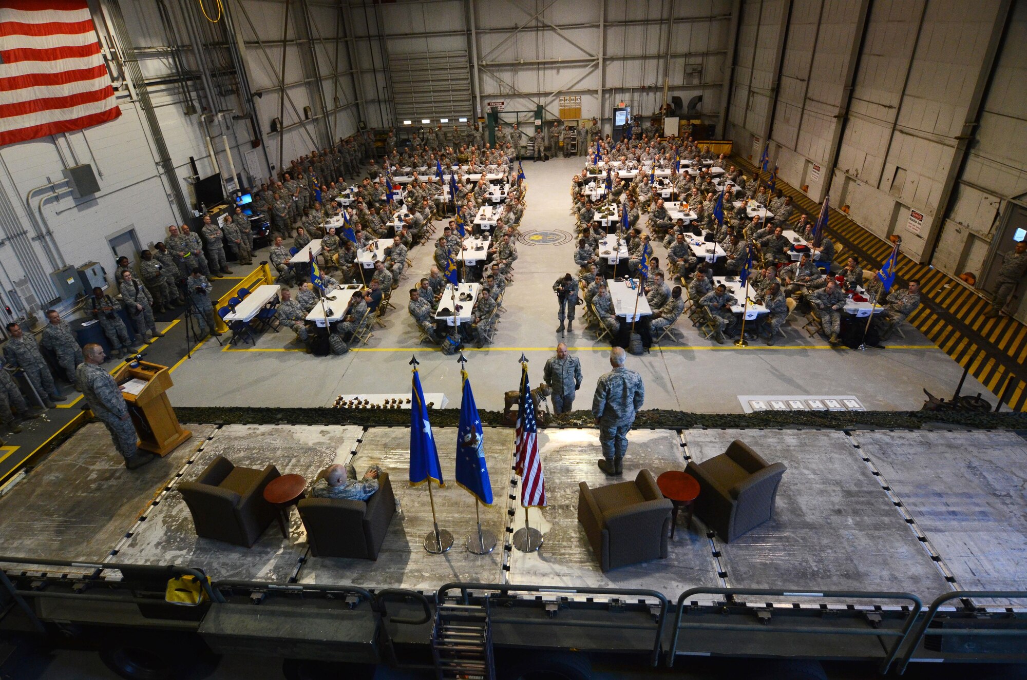 Members from different aerial port squadrons in the Air Force Reserve Command compete in the Port Dawg Challenge at Dobbins Air Reserve Base, Georgia, April 25-27, 2017. The challenge included cargo transport and many obstacle course-style challenges to encourage teamwork and promote real-time training. (U.S. Air Force photo/ Don Peek)