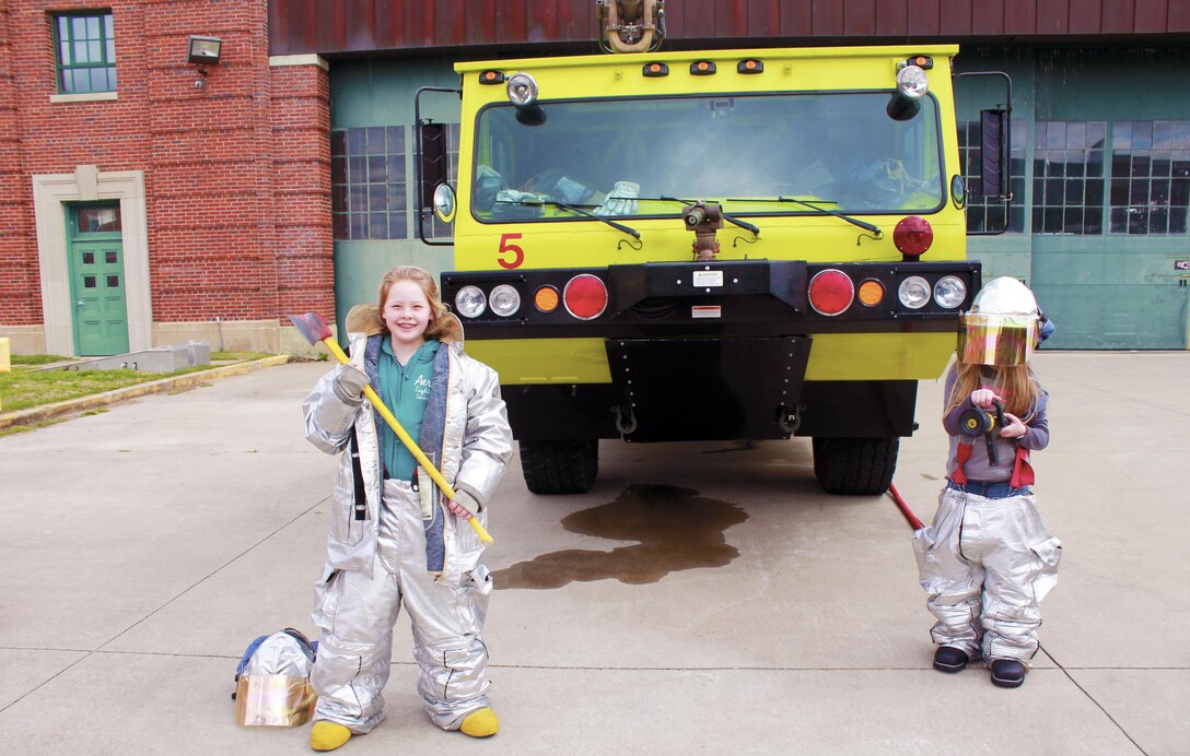 Keeley and Reagan prepare to tackle any disaster that might come to Marine Corps Air Facility as they take on the unofficial role of Aircraft Rescue Firefighters.