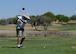 Retired Army Maj. Dick Lattin swings a golf club May 1, 2017, on Falcon Dunes Golf Course at Luke Air Force Base, Ariz. The Falcon Dunes Golf Course is open to the public May 1 through September 30. (U.S. Air Force photo by Senior Airman James Hensley)