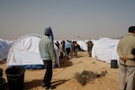 View of a transit camp near the Tunisian border with Libya, March 4, 2011.