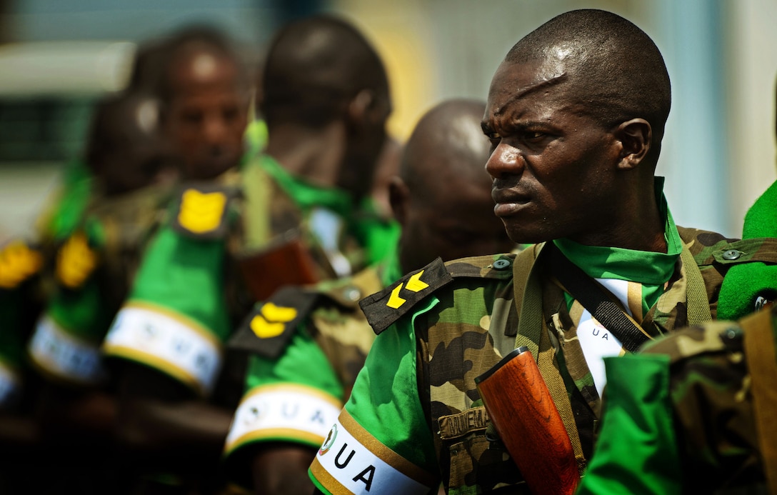Rwandan soldiers deploy to the Central African Republic to aid French and African Union operations against militants. 