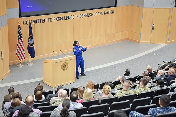In the latest installment of the Masterminds series, NASA astronaut Dr. Serena Auñón-Chancellor spoke to employees April 17 at DIA HQ. Auñón-Chancellor described her experience in the astronaut selection and training program, her upcoming mission to the International Space Station and working with foreign counterparts. 