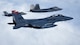 Fourth and fifth-generation U.S. Air Force aircraft fly in a training airspace during Atlantic Trident 17 near Joint Base Langley-Eustis, Va., April 26, 2017. Both generations of aircraft from the U.S. Air Force, French air force and Royal Air Force participated in the exercise to provide differing capabilities needed in a highly-contested airspace. (U.S. Air Force photo/Staff Sgt. Natasha Stannard)