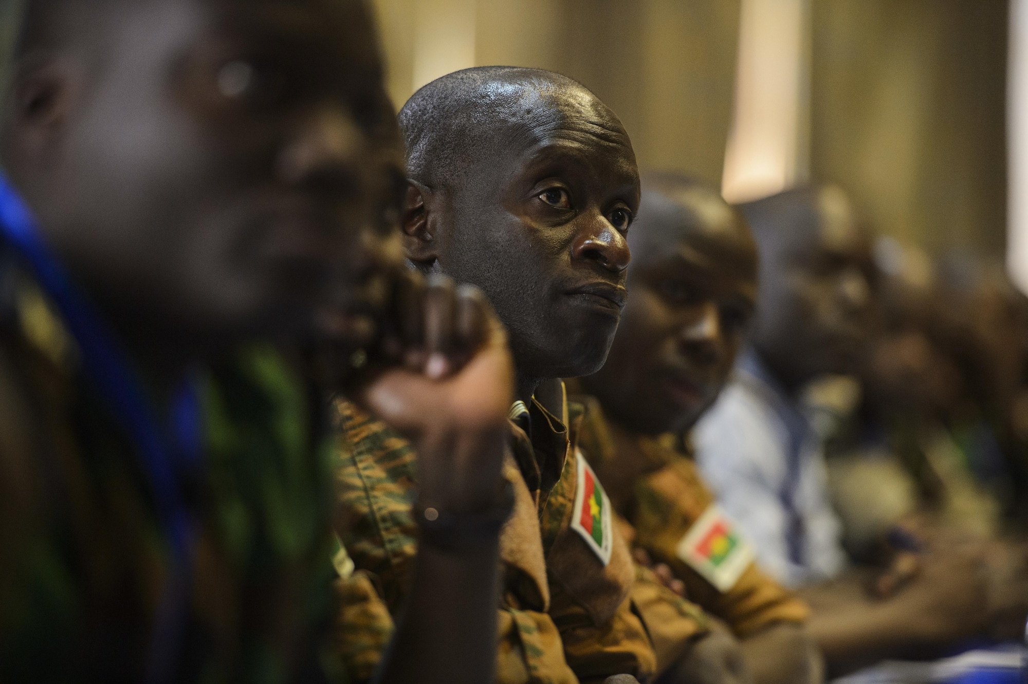 African Partnership Flight participants listen to the instructor during classroom discussion in Ouagadougou, Burkina Faso, April 18, 2017. APF was designed as a combined learning environment for both U.S. and African partner nations in order to build aviation capacity, enhance regional cooperation and increase interoperability. (U.S. Air Force photo by Staff Sgt. Jonathan Snyder)