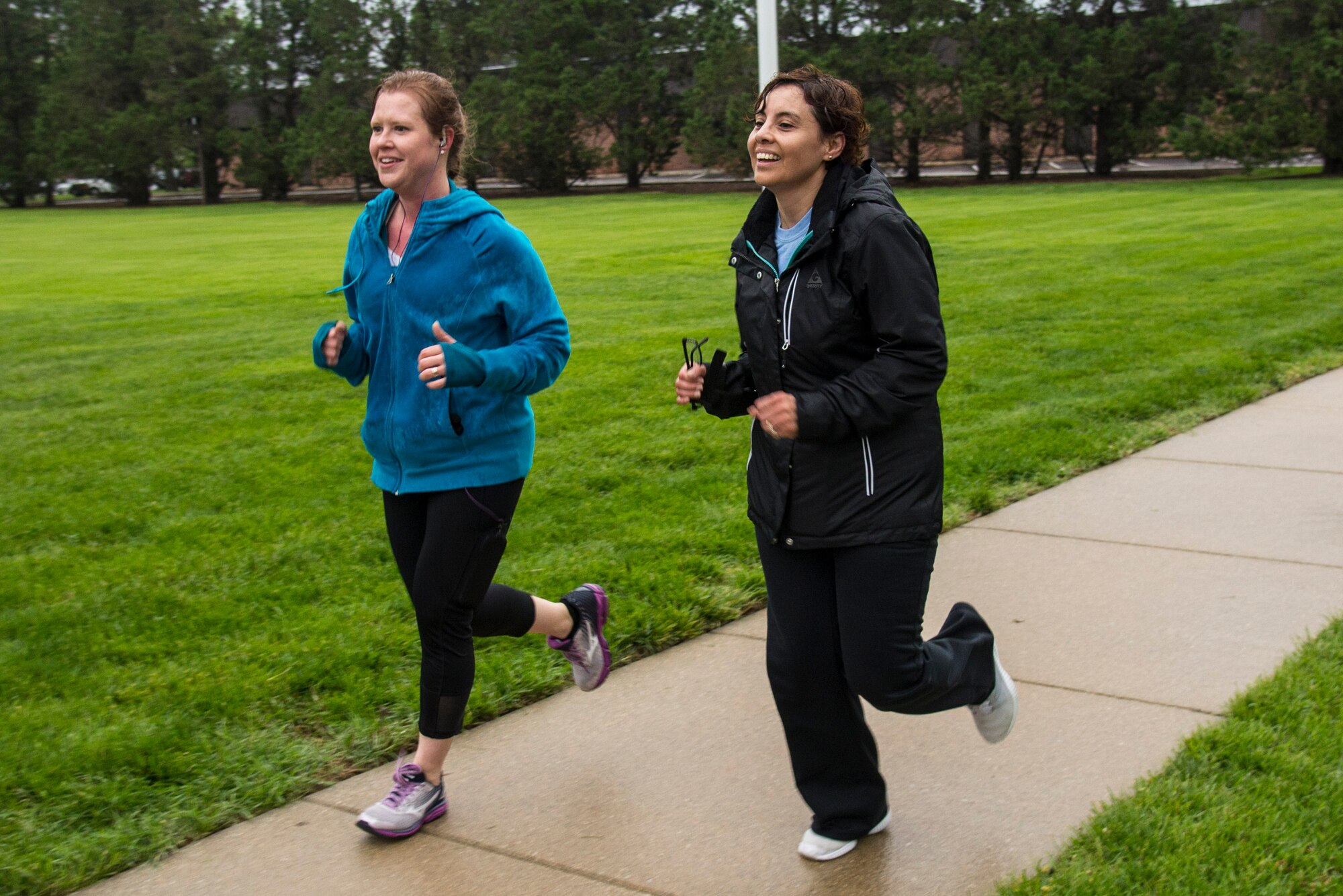 Members of Team Scott gathered together to participate in the “Strike Out Violence 1.5 Mile Run/Walk” on April 28 at the Scott Air Force Base Parade Field. The purpose of this event was to help consolidate all the awareness efforts for violence prevention during April. (U.S. Air Force photo by Senior Airman Tristin English)