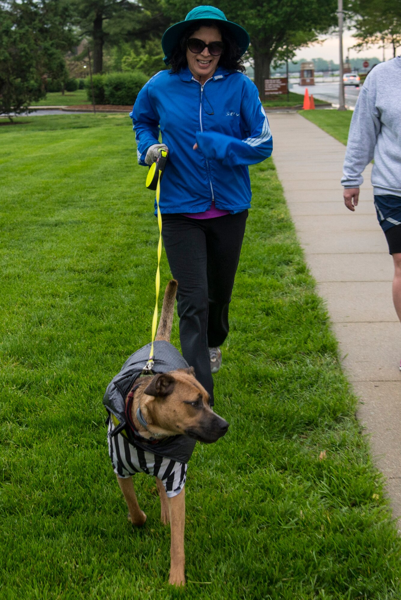 Members of Team Scott gathered together to participate in the “Strike Out Violence 1.5 Mile Run/Walk” on April 28 at the Scott Air Force Base Parade Field. The purpose of this event was to help consolidate all the awareness efforts for violence prevention during April. (U.S. Air Force photo by Senior Airman Tristin English)