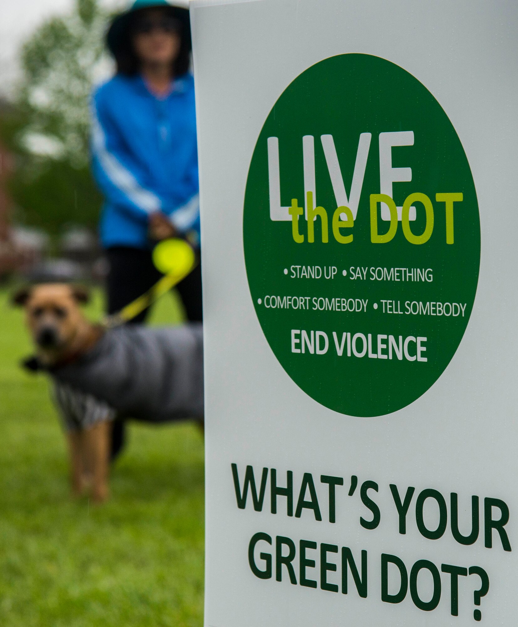 Members of Team Scott gathered together to participate in the “Strike Out Violence 1.5 Mile Run/Walk” on April 28 at the Scott Air Force Base Parade Field. The purpose of this event was to help consolidate all the awareness efforts for violence prevention during April. (U.S. Air Force photo by Senior Airman Tristin English)