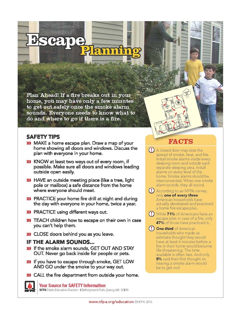 Plan ahead. If a fire breaks out in your home, know what your escape plan is.