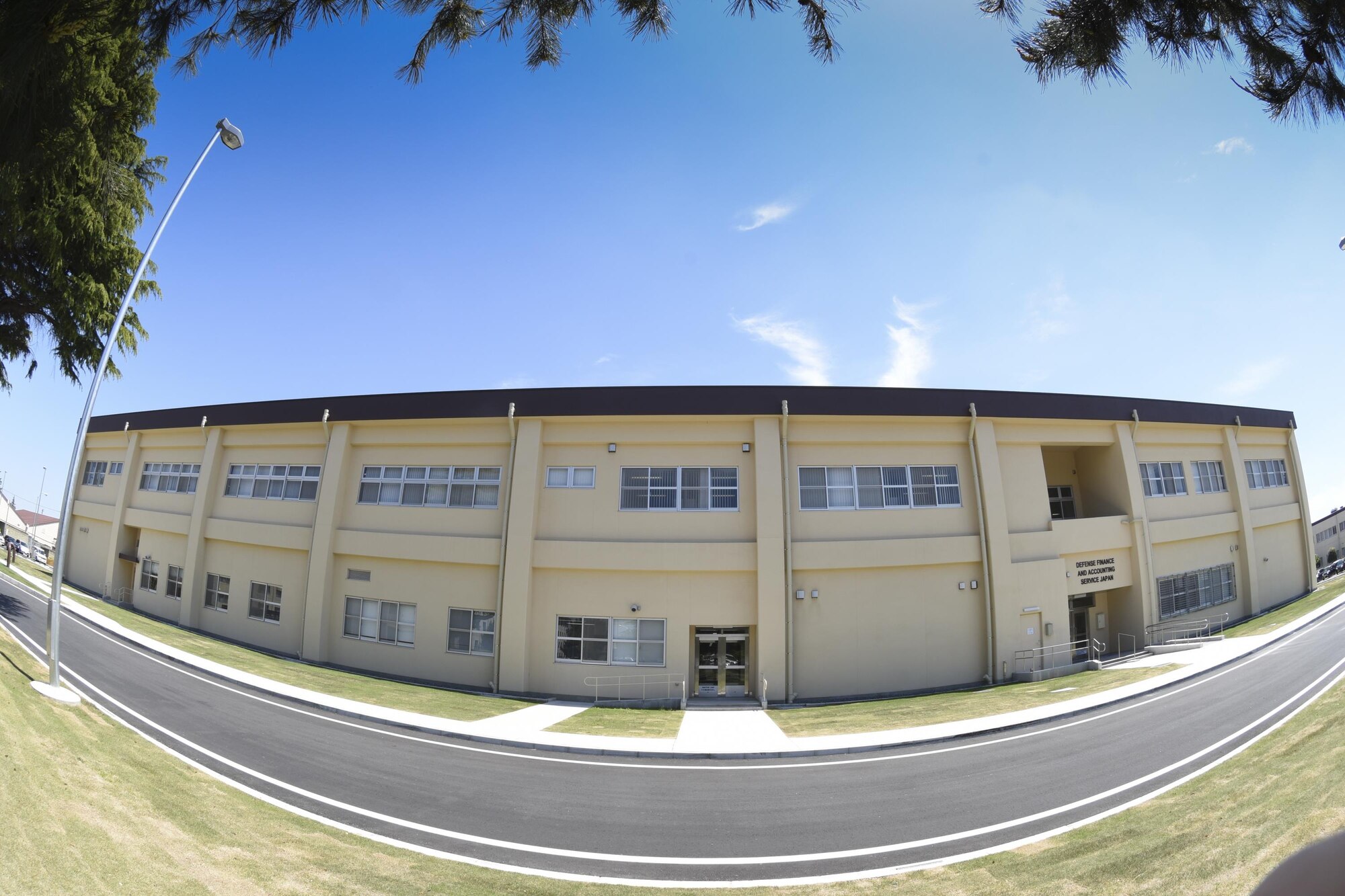 374th Security Forces Squadron and Defense Finance and Accounting Service Japan recently completed construction at Yokota Air Base, Japan, May 3, 2017. The new building is shared with the 374 SFS and DFAS Japan. Approximately 270 personnel will be working at the new building. (U.S. Air Force photo by Machiko Arita)