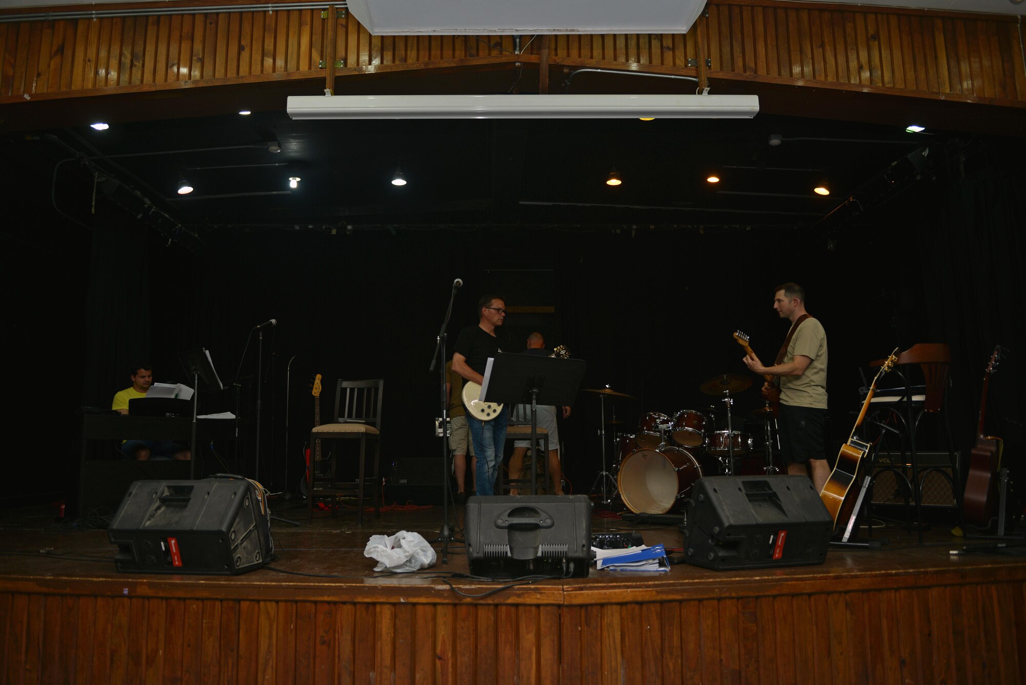 German NATO allies practice a song on musical instruments prior to the Titans’ Refuge Ministry Center grand opening, May 4, 2017, at Incirlik Air Base, Turkey. The Titans’ Refuge aims to strengthen interpersonal relationships between individuals. (U.S. Air Force photo by Senior Airman John Nieves Camacho)