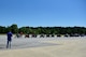 Tech. Sgt. Derek Mitchell, 4th Aircraft Maintenance Squadron lead engine technician (left), prepares to test students on a motorcycle riding course, May 2, 2017, at Seymour Johnson Air Force Base, North Carolina. Once certified, the students will be able to teach the Basic Riders Course 2, a course for riders who want to become more comfortable and confident on their own motorcycle. (U.S. Air Force photo by Airman 1st Class Kenneth Boyton)