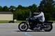 An Airman rides his motorcycle during a motorcycle instructor course, May 2, 2017, at Seymour Johnson Air Force Base, North Carolina. The Airmen are tested rigorously during the course to ensure the people they teach in the future receive the best and most accurate training. (U.S. Air Force photo by Airman 1st Class Kenneth Boyton)
