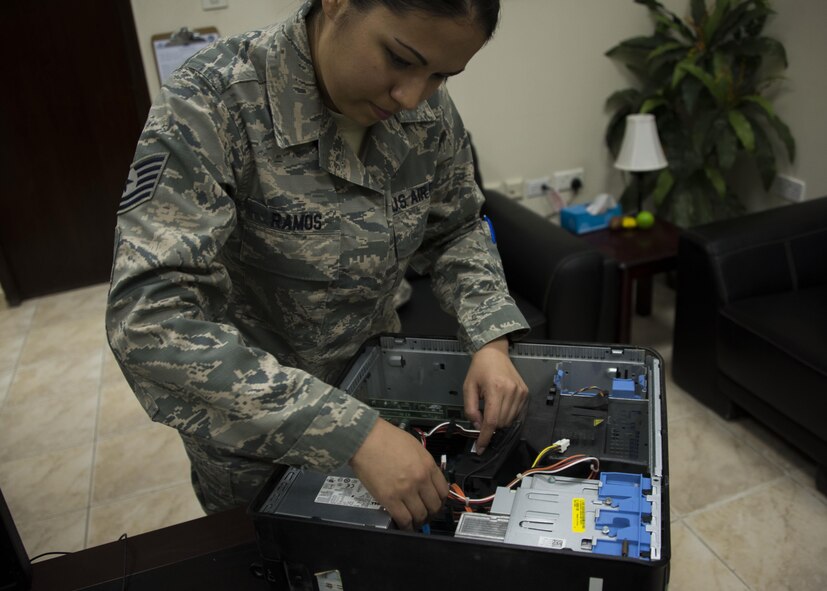 ROCK SOLID WARRIOR: This week's Rock Solid Warrior is Tech. Sgt. Saralena Ramos,  386th Expeditionary Medical Group Medical Systems Administrator and Security Manager, deployed from Eglin Air Force Base, Fla. The Rock Solid Warrior program is a way to recognize and spotlight the Airmen of the 386th Air Expeditionary Wing for their positive impact and commitment to the mission. (U.S. Air Force photo/Tech. Sgt. Jonathan Hehnly)