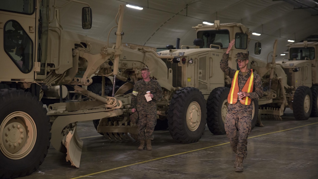 U.S. Marine Corps Private First Class Clifford Moles, a motor vehicle operator with 2nd Transport Support Battalion, guides a 7-ton truck out of a cave during Strategic Mobility Exercise 17 near Stjordal, Norway, May 2, 2017. Marines readied the vehicles for a convoy to the exercise’s assembly area. The forward prepositioning of materiel from the Marine Corps’ Prepositioning Program in Norway reduces reaction time and eliminates the need to deploy equipment from locations in the continental United States.