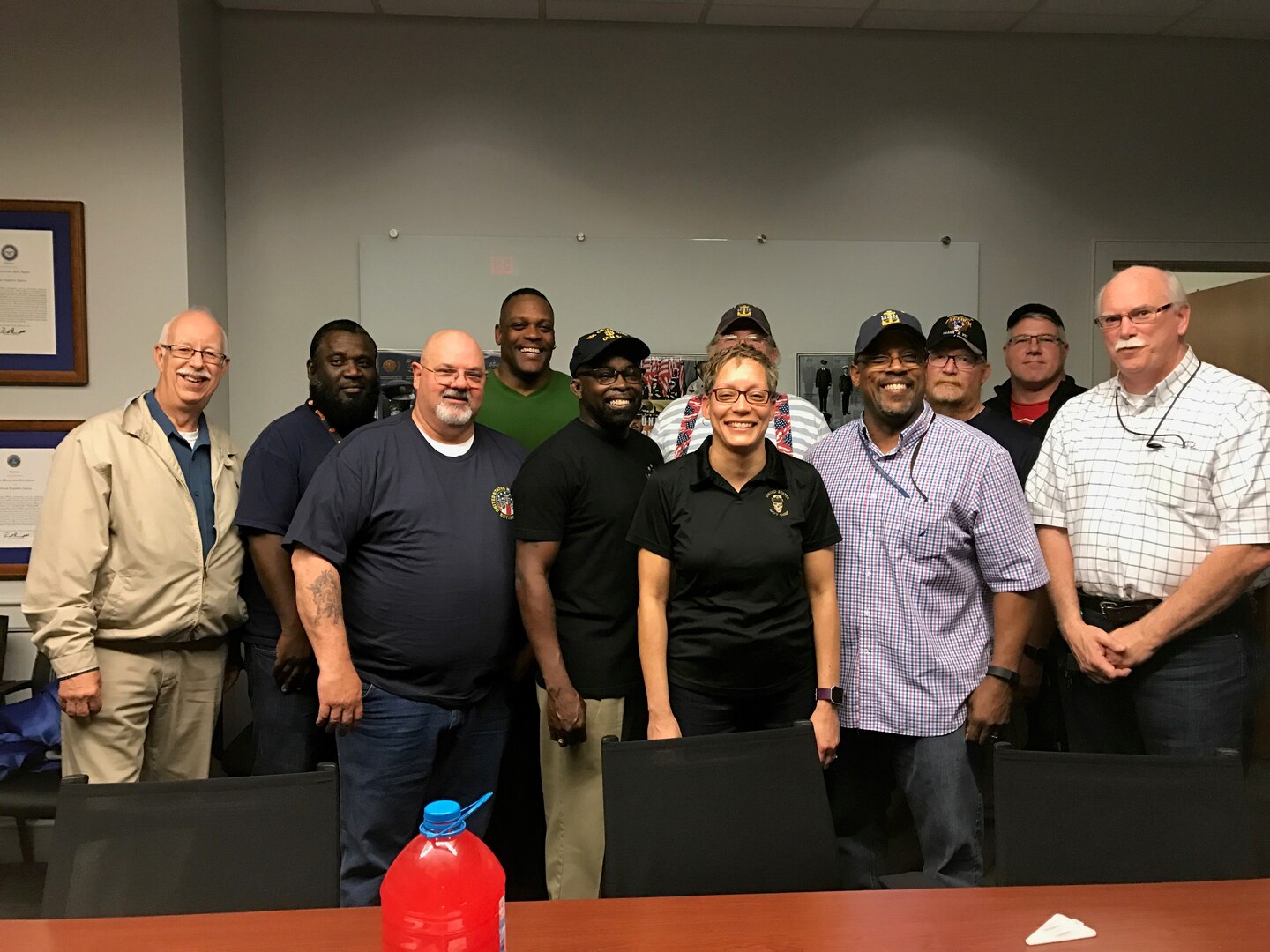 DLA Distribution Norfolk, Virginia, employees gather to celebrate the 124th birthday of the Navy chief petty officer rank.